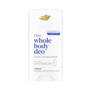 DOVE All over body original Desodorante en stick (barra) unisex para todo el cuerpo (axilas, pecho, muslos, pies..) 150 ml.