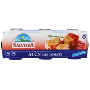 SÁLVORA Atún con tomate 52 g. pack 3 uds.