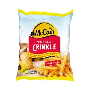 McCAIN Patatas fritas onduladas, prefritas y ultracongeladas 750 g.