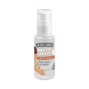 THE FRUIT COMPANY Aceite seco con 5 aceites vegetales (repara, hidrata y embellece) con aroma a coco 40 ml.