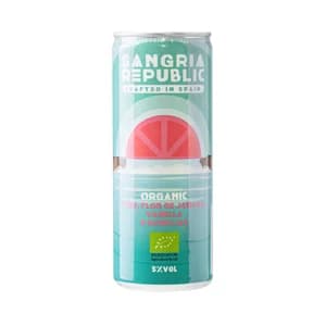 REPUBLIC Sangría ecológica con un toque de yuzu, flor de jamaica y vainilla lata 25 cl.