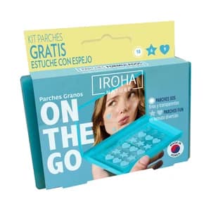 IROHA NATURE On the go Parches finos y transparentes anti acne en un divertido formato 33 uds.