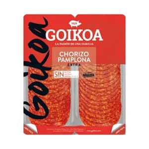 GOIKOA Chorizo de Pamplona extra, origen Navarra, cortado en lonchas GOIKOA 2 x 90 g.