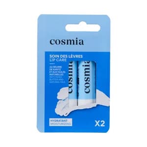 COSMIA Protector labial hidratante para labios secos y agrietados 2 uds.