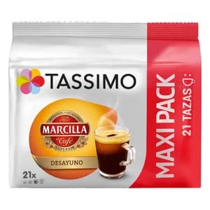 TASSIMO Café desayuno en cápsulas MARCILLA TASSIIMO 21 uds, 163,8 g.