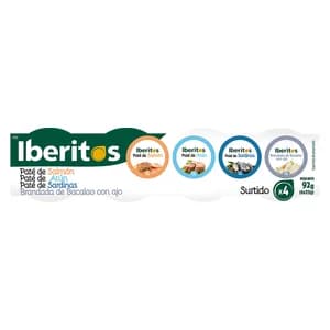 IBERITOS Paté surtido lata 25 gr pack de 4 ud.