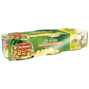 DEL MONTE Piña troceada en su jugo 3 uds 420 g.