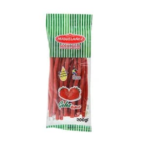 MIGUELAÑEZ Regaliz de fresa torcido 200 g.