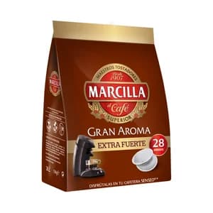MARCILLA SENSEO Café en cápsulas extra fuerte Gran Aroma 28 uds.