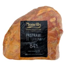 MONELLS Pastrami de ternera ahumada con madera de haya al corte. - Loncha fina 1 mm