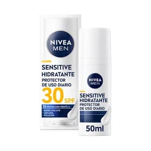 NIVEA Men sensitive Crema hidratante protectora con FPS 30 50 ml.