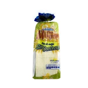 MILAGROS Pan de molde blanco sin corteza 450 g.
