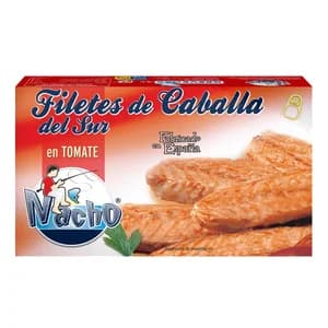 NACHO Filetes de caballa con tomate en conserva 53 g.