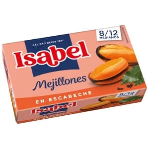 ISABEL Mejillones en escabeche 8/12 piezas lata de 69 g.