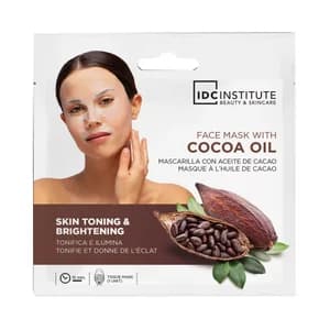 IDC INSTITUTE Mascarilla facial tonificante e iluminadora con aceite de cacao.