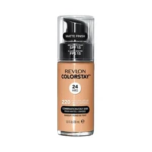 REVLON Colorstay Tono 220 Natural beige Base de maquillaje líquida y de larga duración, para pieles mixtas a grasas.