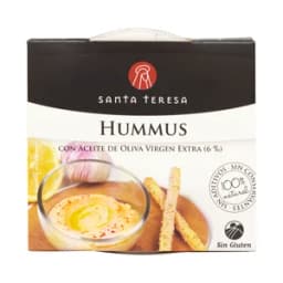 SANTA TERESA Hummus 100% natural sin aditivos ni conservantes 180 g.