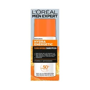 L´ORÉAL PARIS Men expert hyda energetic Fluido ultraligero no graso de uso diario con FPS 50+ 50 ml.