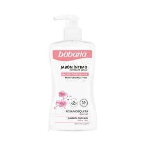 BABARIA Jabón intimo con rosa mosqueta y acción hidratante 300 ml.