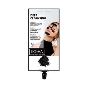 IROHA NATURE Mascarilla facial eliminadora de impurezas con carbón, efecto inmediato.