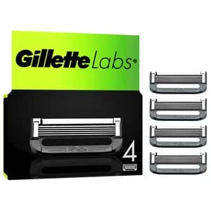 GILLETTE Labs Recambio de cuchillas de 5 hojas para maquinillas de afeitar 4 uds.