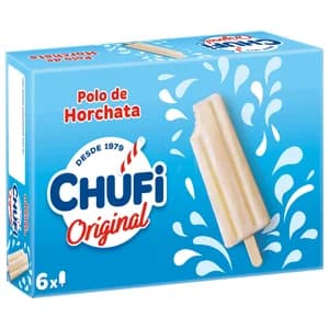 CHUFI Original Polos de sorbete de horchata 6 x 60 ml.