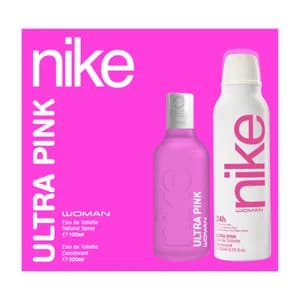 NIKE Ultra pink woman Estuche regalo para mujer con colonia y desodorante.