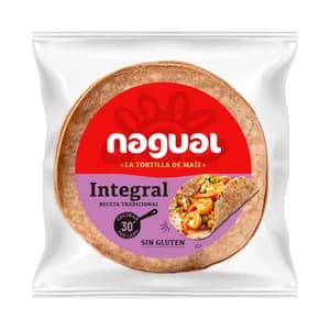 NAGUAL Tortillas de maíz integral sin gluten 8 uds. 200 g.