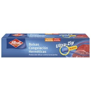 ALBAL Bolsas de congelación medianas y grandes ALBAL Ziploc 20 uds.