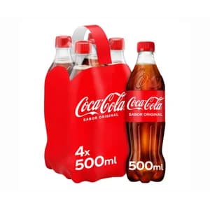 COCA COLA Refresco de cola sabor original pack 4 botellas de 500 ml.