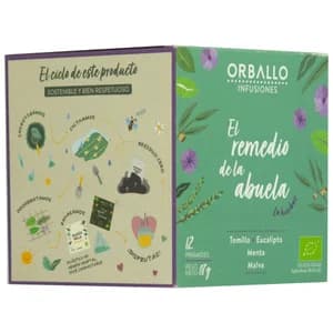 ORBALLO El remedio de la abuela Infusión ecológica a base de tomillo, eucalipto, menta y malva 12 uds.