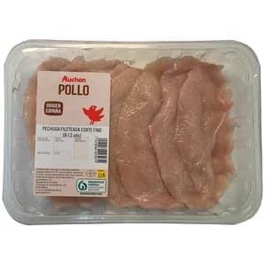 AUCHAN Pechuga fileteada corte fino 8-12 uds Producto Alcampo.
