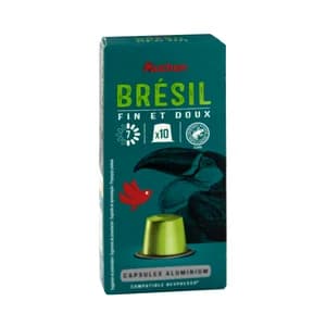 PRODUCTO ALCAMPO Café en cápsulas origen Brasil, intensidad 7 10 uds.