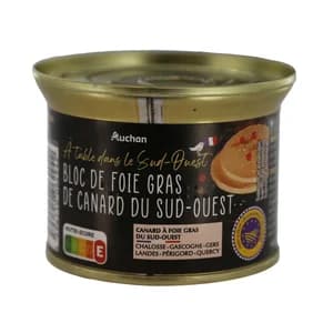 PRODUCTO ALCAMPO Bloc de foie gras de pato 150 g.