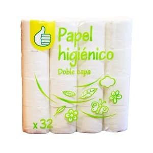 PRODUCTO ALCAMPO Papel higiénico doble capa 32 rollos