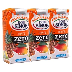 DON SIMON Leche con zumo de frutas tropicales DON SIMÓN Funciona max 3 x 330 ml.