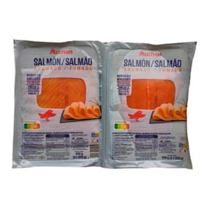 AUCHAN Salmón ahumado bipack 2 x 200 g Producto Alcampo.