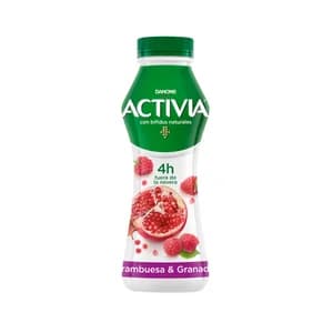 ACTIVIA Bífidus líquido para beber, con sabor a frambuesa y granada de Danone 280 g.