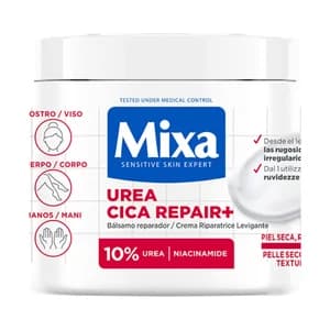 MIXA Urea cica repair + Crema corporal reparadadora, para pieles secas, rugosas e irregulares 400 ml.
