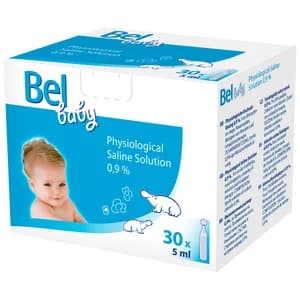 BEL Baby Solución salina fisiológica al 0.9% en prácticos envases individuales 30 x 5 ml.