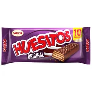HUESITOS Barritas de barquillo cubierto de chocolate 10 uds. 200 g.