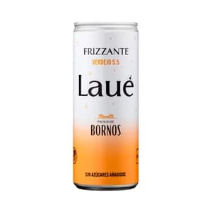 LAUÉ Vino blanco frizzante con bajo cotenido en alcohol (5.5%) lata 25 cl.