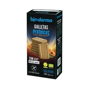 BIODARMA Galletas proteínas con sabor albaricoque sin gluten 125 g.