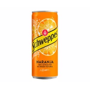 SCHWEPPES Refresco de naranja lata 33 cl.