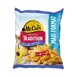 McCAIN Patatas con corte tradicional, prefritas y ultracongeladas Tradition 2.5 kg.