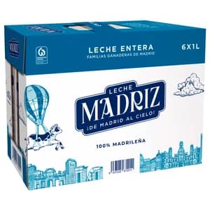 MADRIZ Leche de vaca entera de origen 100% madrileña 6x1 l.