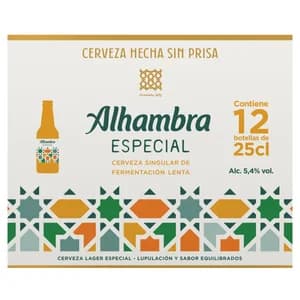 ALHAMBRA Especial Cerveza botella 12 x 25 cl.