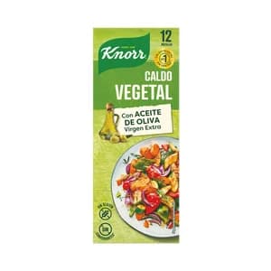 KNORR Pastillas de caldo vegetal con aceite de oliva 12 uds. x 120 g.