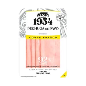 EL POZO 1954 Corte fresco Pechuga de pavo cortada en finas lonchas 120 g.