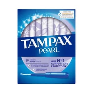 TAMPAX Tampones ligeros con aplicador TAMPAX Pearl 18 uds.